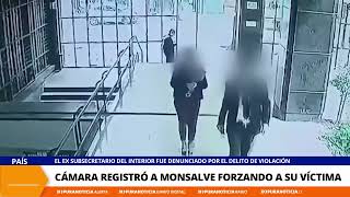 Una de las 172 cámaras registró a Monsalve forzando a la víctima ella se aleja y opone resistencia [upl. by Mastat752]