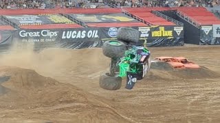 Monster Jam Grave Diggers Monster Truck Freestyle Roll Over 😱 Glendale AZ 2024 [upl. by Spalla]