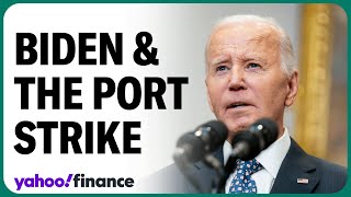 What steps could Biden take to end the port strike [upl. by Chloras901]