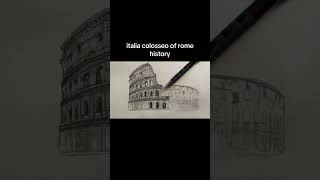 Italia colosseo of Rome history italia colosseo rome art drawing artist dibujo fyp cute [upl. by Aisatana928]