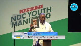 John Mahama’s full speech 2024 NDC Youth Manifesto launch [upl. by Vitus]