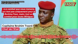 Le capitaine Ibrahim Traoré à l’ouverture de la Journée internationale de la Jeunesse à Ouagadougou [upl. by Ricardama]