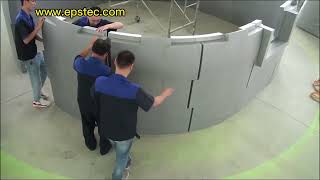 How to install 27m2 geodesic EPS Styrofoam prefab dome house in 2 hours？ [upl. by Gardal]