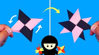 Cool Transforming Double Origami Ninja Star How To Make a Paper Ninja Star  Shuriken [upl. by Hachmin]