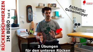 2 Übungen für den unteren Rücken Geheimtipp  Rückenschmerzen im Büro Teil 4 [upl. by Tobye]