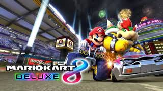 Wii Rainbow Road Final Lap  Mario Kart 8 Deluxe Music [upl. by Nosdrahcir]