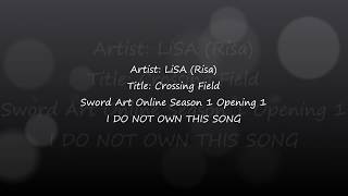 LiSA  Crossing Field English Lyrics [upl. by Lelia584]