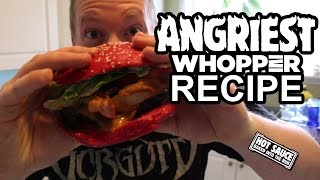 Burger King Angriest Whopper Recipe  How to Make a Whopper Spicy [upl. by Ailongam]