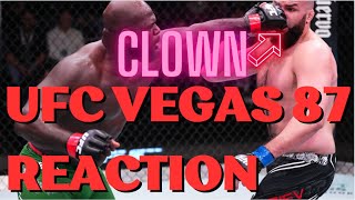 UFCVEGAS87 REACTION  GAZIEV IS A FAT DISGRACEFUL QUITTER [upl. by Slrahc]