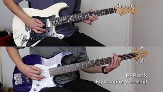 Vampire Weekend  APunk Guitar Cover amp Bass Cover w Tabs [upl. by Deyes]