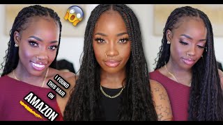 BOHO Box Braids With HUMAN HAIR Curls From 😱 AMAZON  FINE HAIR Crochet Install  MARY K BELLA [upl. by Marguerita]