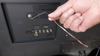 Insert a piece of copper wire into your TV and tune in to channels anywhere in the world  antenna [upl. by Tnirb804]