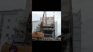 Meticulous House Demolition with a Crane demolition [upl. by Solis]