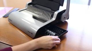 Fellowes® Quasar™ Manual Comb Binding Machine w Starter Kit [upl. by Lavona614]