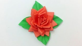 Blumen aus PapierNotizzettel DIY  Rosen aus Notizzetteln  How to Make Paper Flowers Very Easy DIY [upl. by Nohsreg]