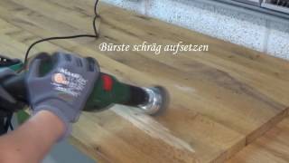 Holz künstlich altern lassen ★ Teil 1 Bürsten [upl. by Lundeen]