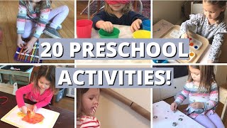 20 PRESCHOOL ACTIVITIES FOR 4 YEAR OLDS  4 YEAR OLD PRESCHOOL ACTIVITIES AT HOME [upl. by Holihs156]