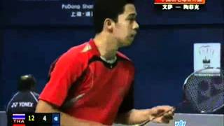 li ning china open 2008 Taufik HIDAYAT 7 vs Boonsak PONSANA Li Ning China Open 2008 Day 21 [upl. by Mckenna]