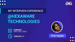 Webinar  My Interview Experience at Hexaware Technologies [upl. by Verneuil]