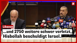 Libanon Tote und Verletzte durch PagerExplosionen  Hisbollah beschuldigt Israel [upl. by Ayiak223]