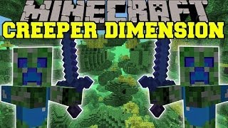 Minecraft CREEPER DIMENSION NEW DIMENSION MOBS AND GEAR The Creep Mod Showcase [upl. by Eicarg431]