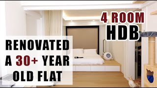 House Tour Part 2 TRANSFORMATION  Singapore Resale Flat 4Room HDB Renovation [upl. by Mccreary]