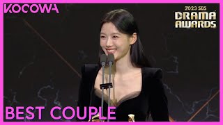 Best Couple Award Winners Song Kang amp Kim Yoo Jung  2023 SBS Drama Awards  KOCOWA [upl. by Sukul993]