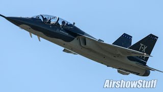 Rare Catch BoeingSaab TX Prototype Flybys  St Louis Airshow 2019 [upl. by Tiena]