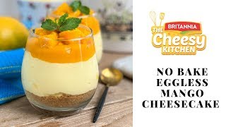 No Bake Eggless Mango Cheesecake Recipe  Cheesy Kitchen Recipes By Archanas Kitchen [upl. by Christina]