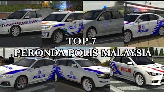 TOP 7 PERONDA POLIS MALAYSIA【Car Parking Multiplayer】 [upl. by Hakceber413]