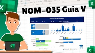 Ejemplo de Dashboard de Recursos Humanos en Excel basado en la guía de referencia V  NOM 035 [upl. by Krystalle]