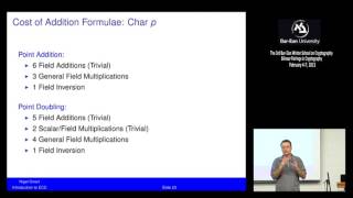 3rd BIU Winter School on Cryptography The basics of elliptic curves  Nigel Smart [upl. by Marybella]