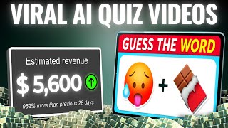 How to Make VIRAL Faceless Quiz Videos for MILLIONS of Views With AI [upl. by Idrahs]