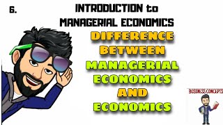 DIFFERENCE BETWEEN MANAGERIAL ECONOMICS and ECONOMICS [upl. by Ynamrej608]