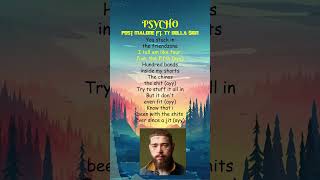 Post Malone ft Ty Dolla ign  Psycho Lyrics shorts [upl. by Llenrup242]