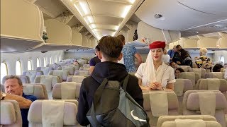 Emirates Airbus A380  Dubai to Amsterdam Economy Class [upl. by Margret]