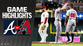 Braves vs Dbacks Game Highlights 7824  MLB Highlights [upl. by Gluck]