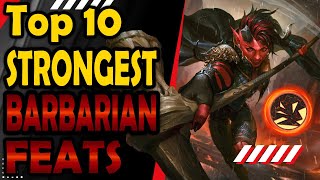 Top 10 Feats for Barbarian in DnD 5e [upl. by Anaujal]