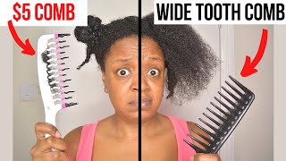 ASMR COMB BIG HAIR TOOLS vs REGULAR Wide Toothed Comb on TYPE 4 NATURAL HAIR  THE CURLY CLOSET [upl. by Enaxor]