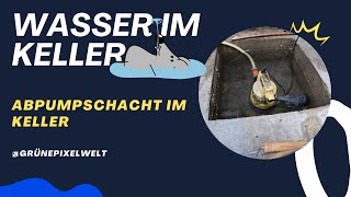 Wasser im Keller Abpumpschacht gegen aufsteigendes Wasser [upl. by Ronni]