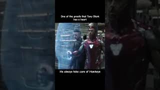 One of the proofs that Tony Stark has a heart avengers ironman tonystark hawkeye [upl. by Hallvard980]