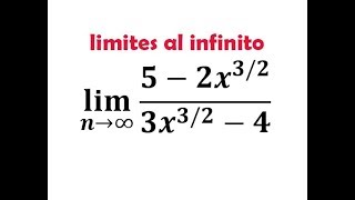 Limites al infinito con exponentes racionales [upl. by Eustacia503]