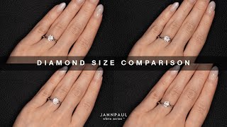 A White Series Diamond Size Comparison on hand [upl. by Morvin]