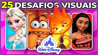 🏰 25 DESAFIOS VISUAIS DISNEY  Moana  Divertida Mente  Toy Story  Encanto  Frozen  macaquiz [upl. by Gallenz214]