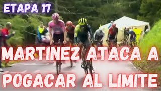 RESUMEN ETAPA 17 GIRO DE ITALIA 2024MARTINEZ ATACA A POGACAR [upl. by Ainahpets]