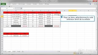 Comment appliquer une formule à plusieurs lignes et colonnes avec Excel 2010 [upl. by Airtemad]