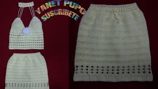 PASO A PASO PARA TEJER FALDA A CROCHET [upl. by Trotta]