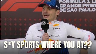 Max Verstappen MOCKING British Media for Not Showing Up in the Press Conference Brazil GP [upl. by Yentyrb974]