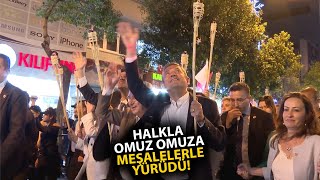 Özgür Özel Mesir Macunu Festivalinde halkla omuz omuza meşalelerle yürüdü [upl. by Veneaux314]