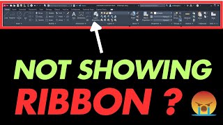 ribbon bar not showing in autocad fix it [upl. by Eckart]